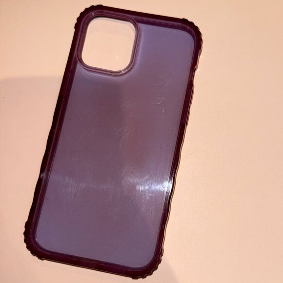 Protective Purple Transparent Case for iPhone 12 Pro Max - Picture 2 of 6